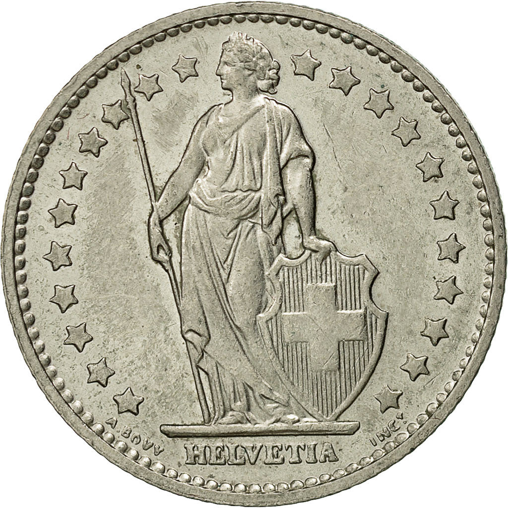 Coin, Switzerland, Franc, 1974, Bern, AU(55-58), Copper-nickel, KM:24a.1
