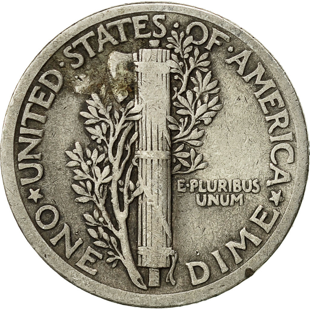 Stati Uniti, Barber Dime, Dime, 1916, U.S. Mint, Philadelphia, MB+, Argento