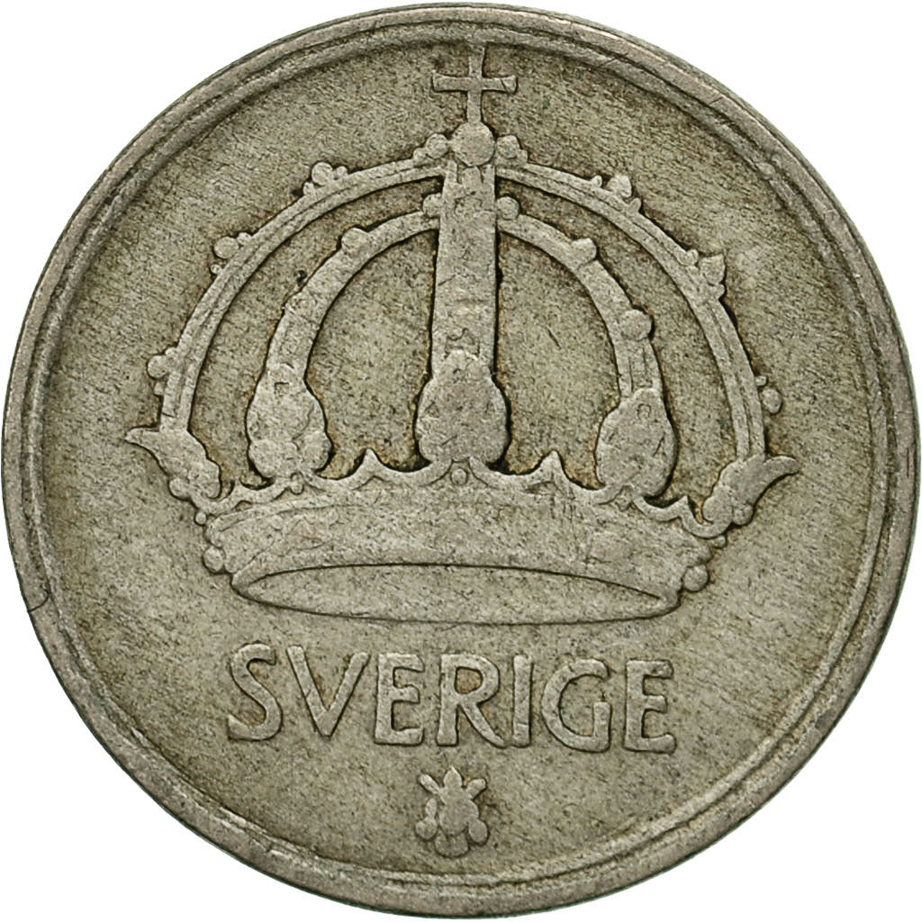 Coin, Sweden, Gustaf V, 25 Öre, 1947, EF(40-45), Silver, KM:816