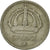 Monnaie, Suède, Gustaf V, 25 Öre, 1947, TTB, Argent, KM:816