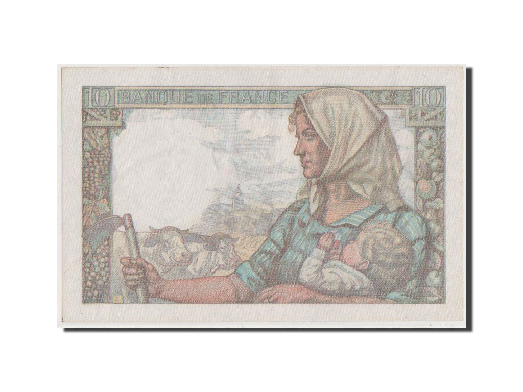 Francia, 10 Francs, 10 F 1941-1949 ''Mineur'', 1944, KM:99e, SPL, Fayette:8.11