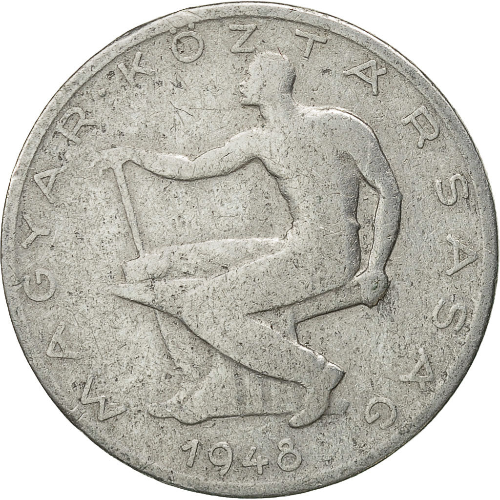 Hungary, 50 Fillér, 1948, Budapest, VF(30-35), Aluminum, KM:536
