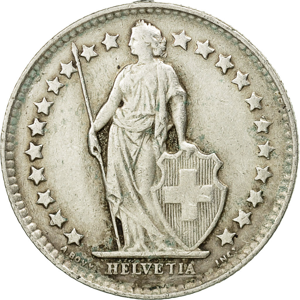 Coin, Switzerland, 1/2 Franc, 1950, Bern, EF(40-45), Silver, KM:23