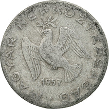 Moneda, Hungría, 10 Filler, 1957, Budapest, BC+, Aluminio, KM:547