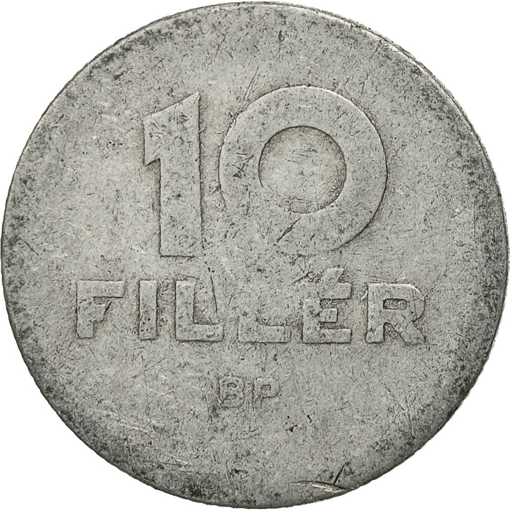 Coin, Hungary, 10 Filler, 1957, Budapest, VF(30-35), Aluminum, KM:547