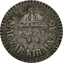Hungary, 2 Filler, 1940, Budapest, VF(30-35), Steel, KM:518.1
