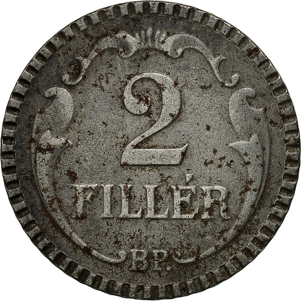 Hungary, 2 Filler, 1940, Budapest, VF(30-35), Steel, KM:518.1