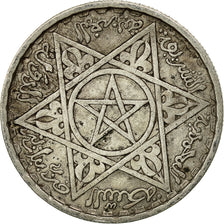 Marruecos, Mohammed V, 100 Francs, 1953, Paris, MBC, Plata, KM:52