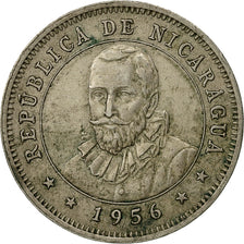Moneta, Nicaragua, 25 Centavos, 1956, BB, Rame-nichel, KM:18.1
