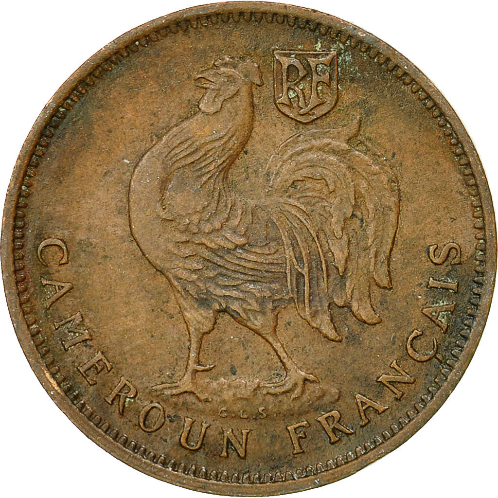 Camerún, 50 Centimes, 1943, Pretoria, MBC, Bronce, KM:4