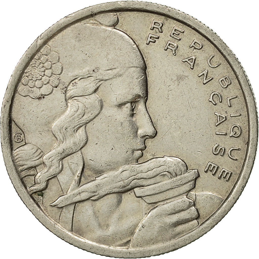 France, Cochet, 100 Francs, 1957, Paris, EF(40-45), Copper-nickel, KM:919.1, Le