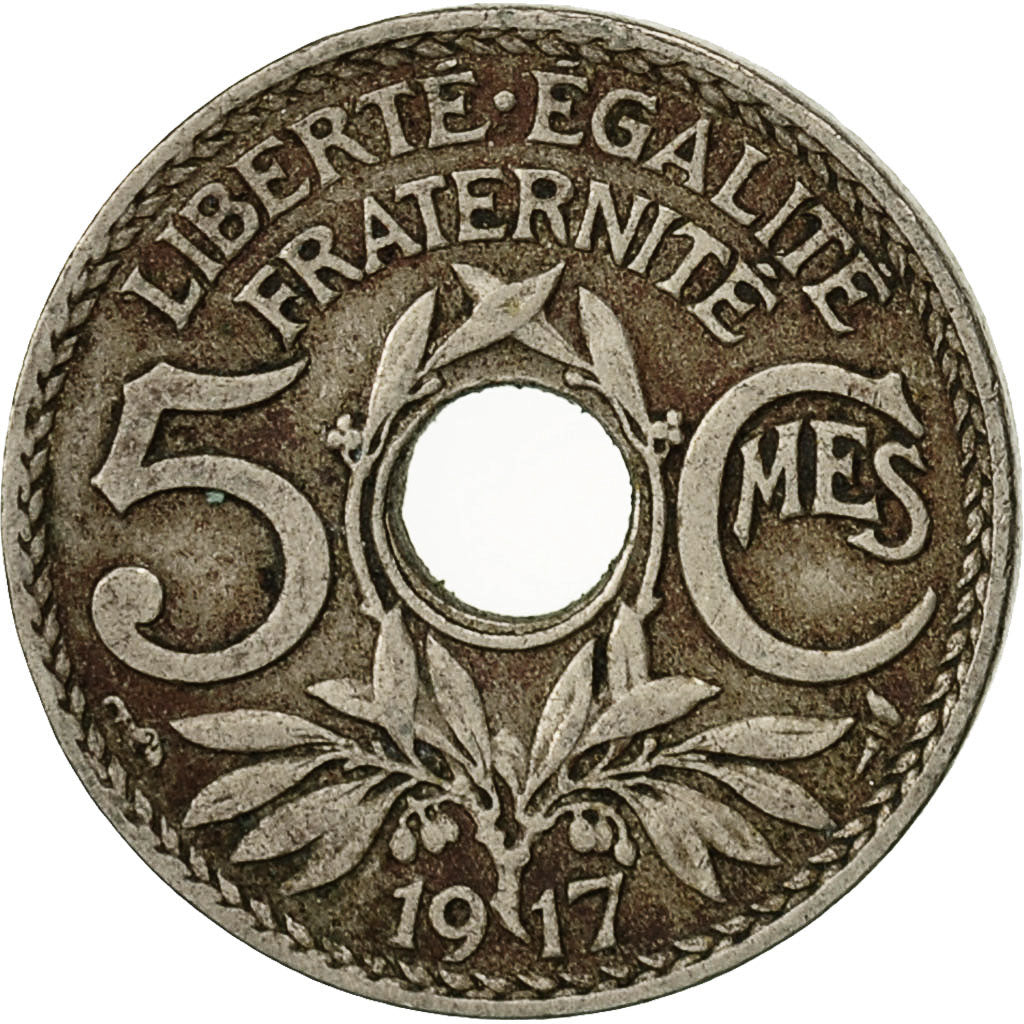 Monnaie, France, Lindauer, 5 Centimes, 1917, Paris, TTB, Copper-nickel, KM:865