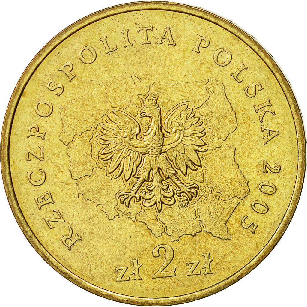 Coin, Poland, 2 Zlote, 2005, Warsaw, MS(60-62), Brass, KM:563