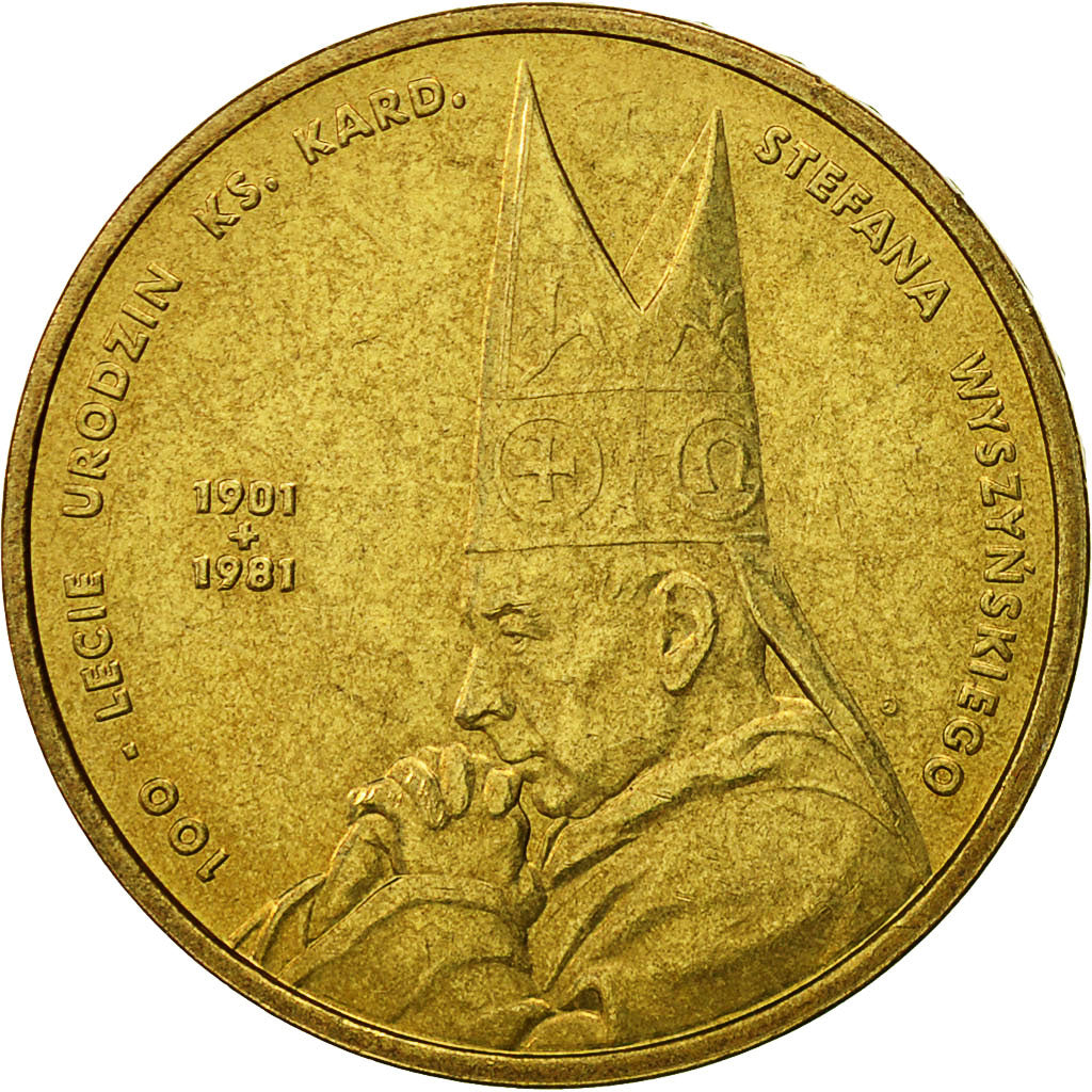 Coin, Poland, 2 Zlote, 2001, Warsaw, MS(60-62), Brass, KM:418