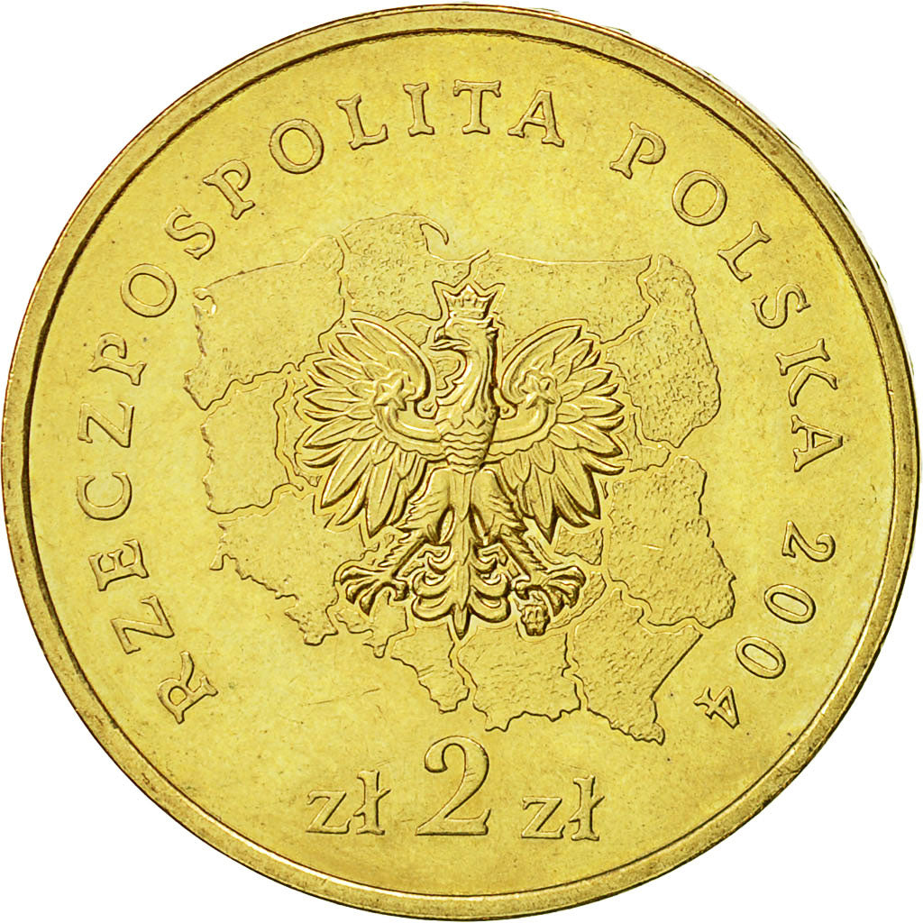 Coin, Poland, 2 Zlote, 2004, Warsaw, MS(63), Brass, KM:490