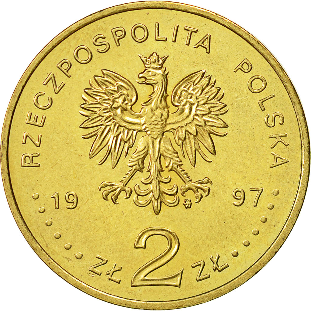 Coin, Poland, 2 Zlote, 1997, Warsaw, MS(63), Brass, KM:325