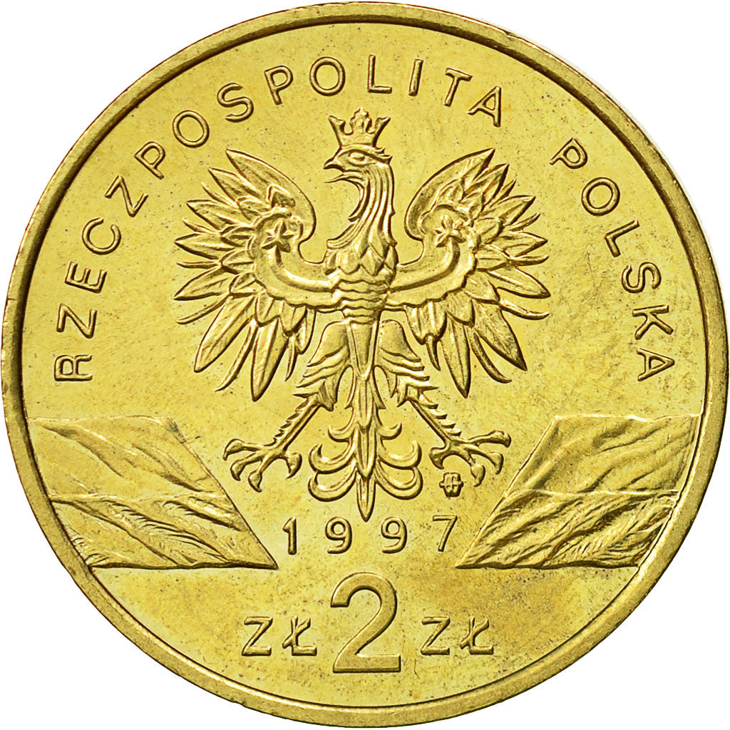 Coin, Poland, 2 Zlote, 1997, Warsaw, MS(60-62), Brass, KM:329