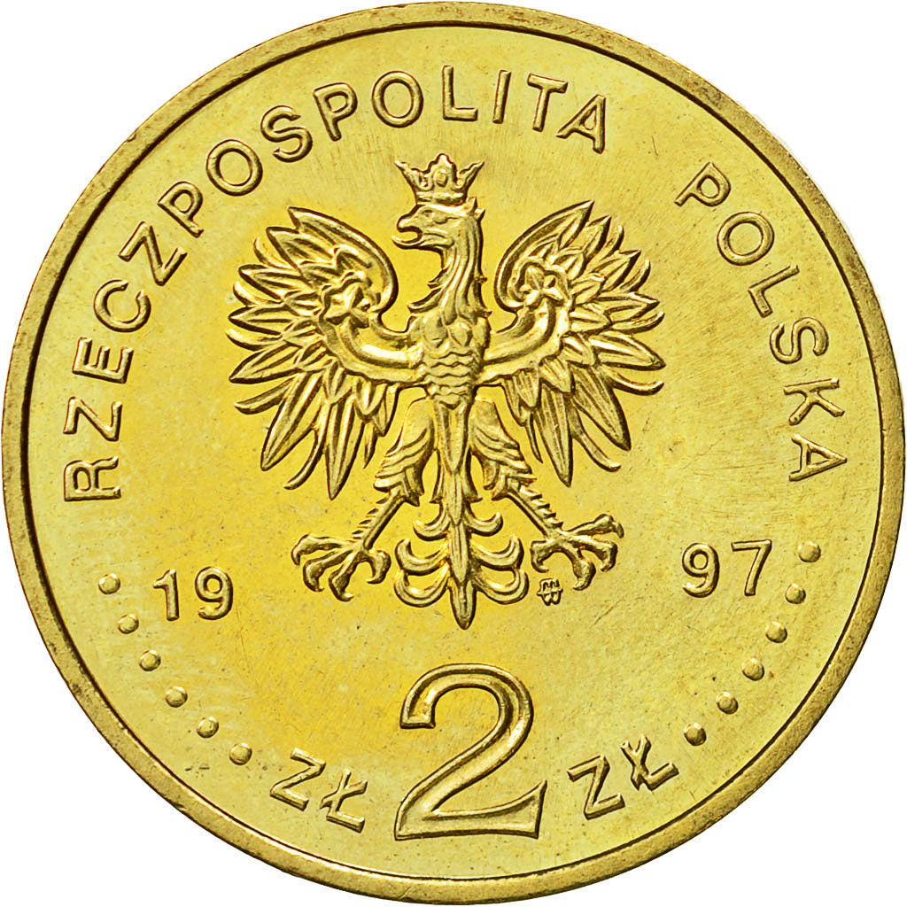Coin, Poland, 2 Zlote, 1997, Warsaw, MS(60-62), Brass, KM:333