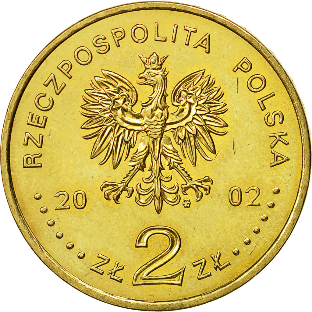 Moneta, Polonia, 2 Zlote, 2002, Warsaw, SPL, Ottone, KM:440