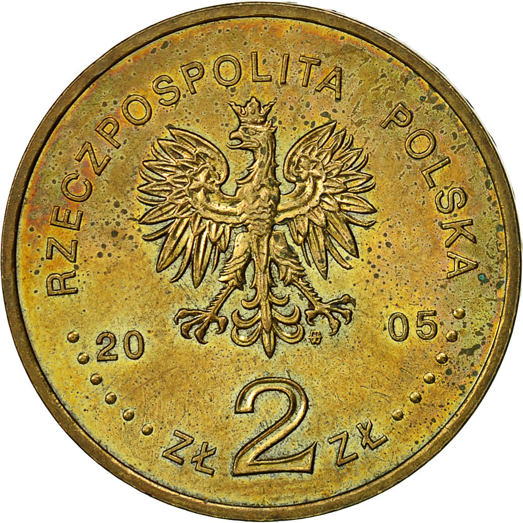 Coin, Poland, 2 Zlote, 2005, Warsaw, EF(40-45), Brass, KM:522