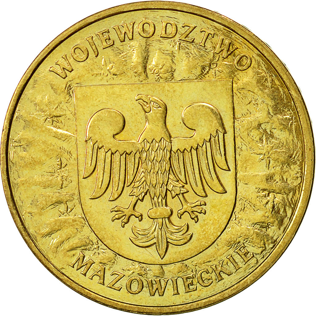 Coin, Poland, 2 Zlote, 2004, Warsaw, MS(60-62), Brass, KM:489