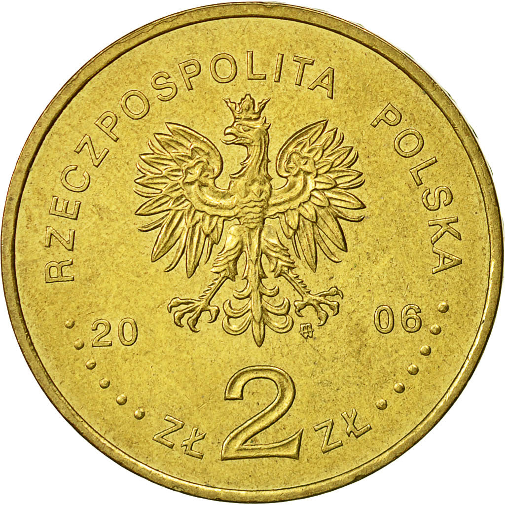 Coin, Poland, 2 Zlote, 2006, Warsaw, AU(55-58), Brass, KM:532