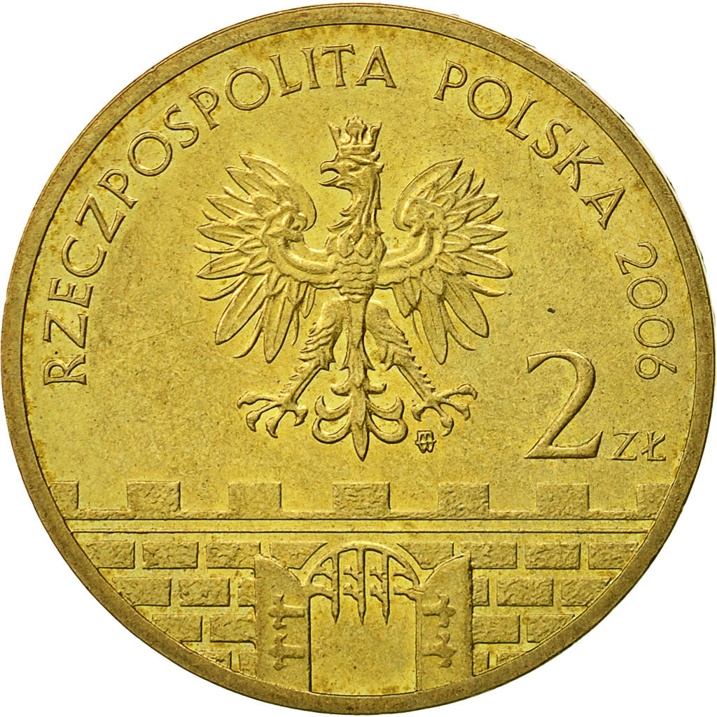 Münze, Polen, 2 Zlote, 2006, Warsaw, VZ, Messing, KM:573