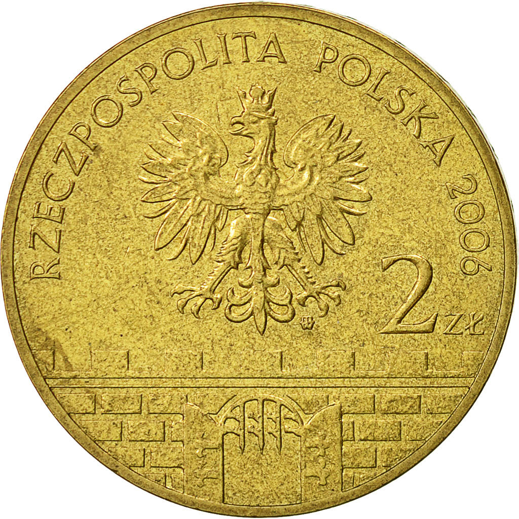 Coin, Poland, 2 Zlote, 2006, Warsaw, AU(55-58), Brass, KM:545