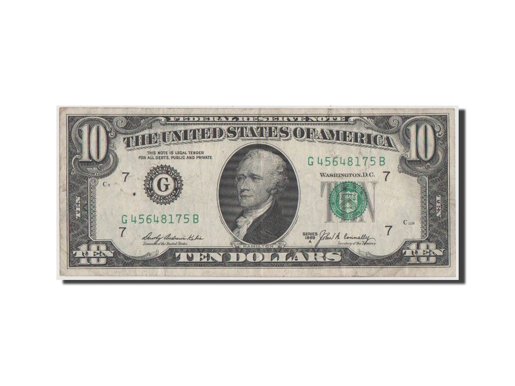 United States, Ten Dollars, 1969, KM #451b, VF(30-35), G45648175B