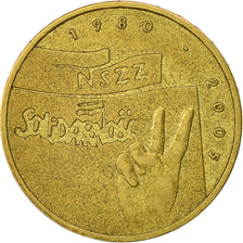 Coin, Poland, 2 Zlote, 2005, Warsaw, AU(50-53), Brass, KM:565