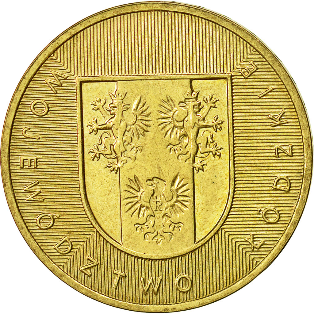 Coin, Poland, 2 Zlote, 2004, Warsaw, MS(60-62), Brass, KM:487