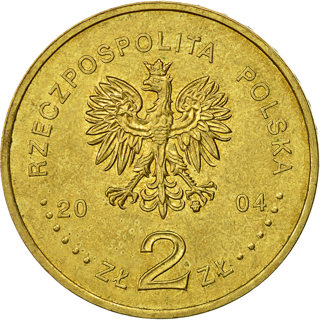 Coin, Poland, 2 Zlote, 2004, Warsaw, MS(60-62), Brass, KM:505