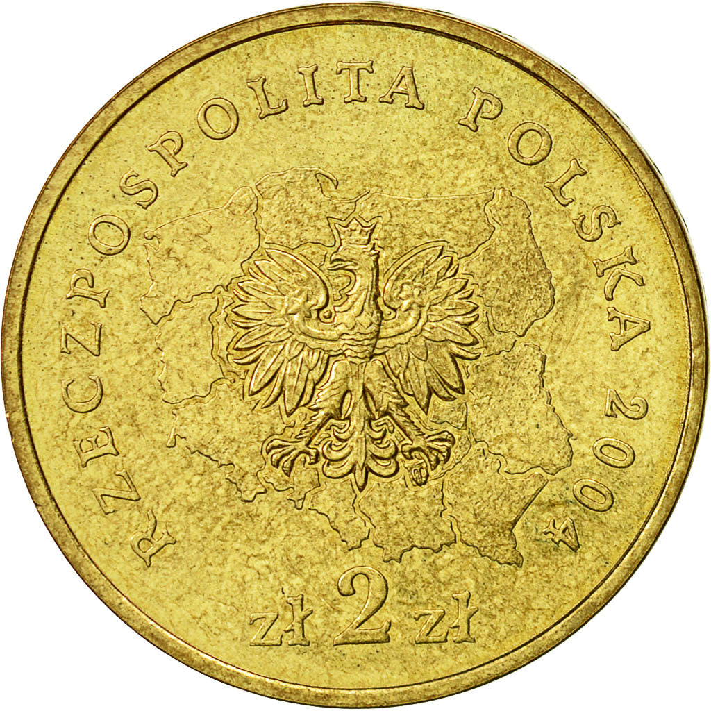 Moneta, Polonia, 2 Zlote, 2004, Warsaw, SPL-, Ottone, KM:514