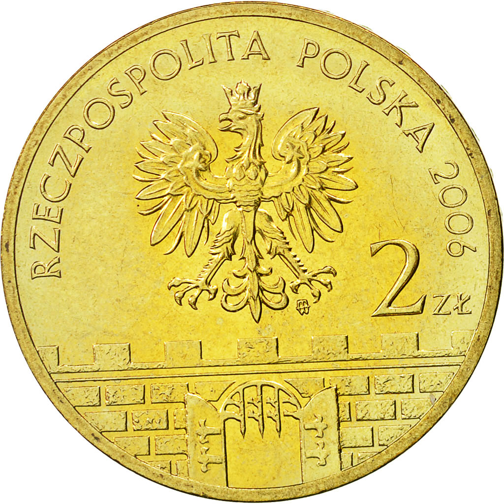Coin, Poland, 2 Zlote, 2006, Warsaw, MS(60-62), Brass, KM:544