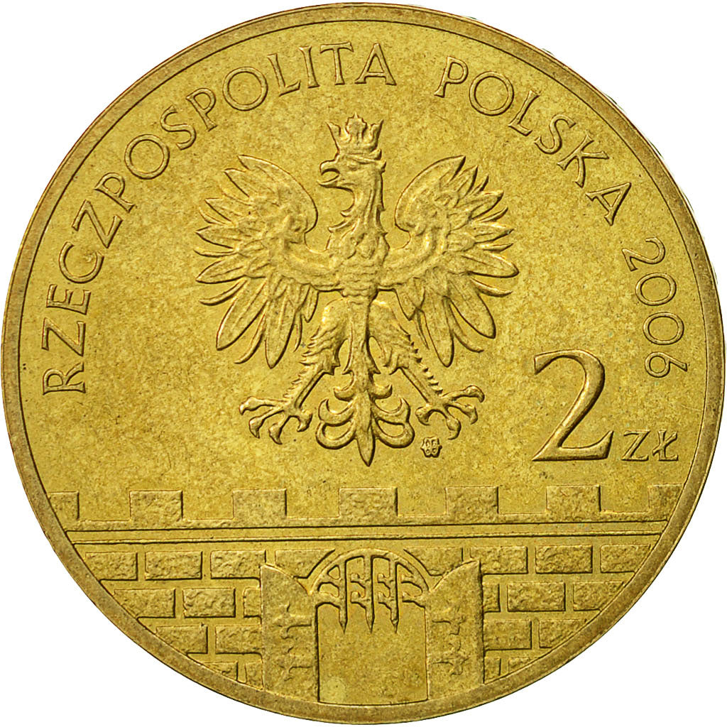 Coin, Poland, 2 Zlote, 2006, Warsaw, AU(55-58), Brass, KM:546