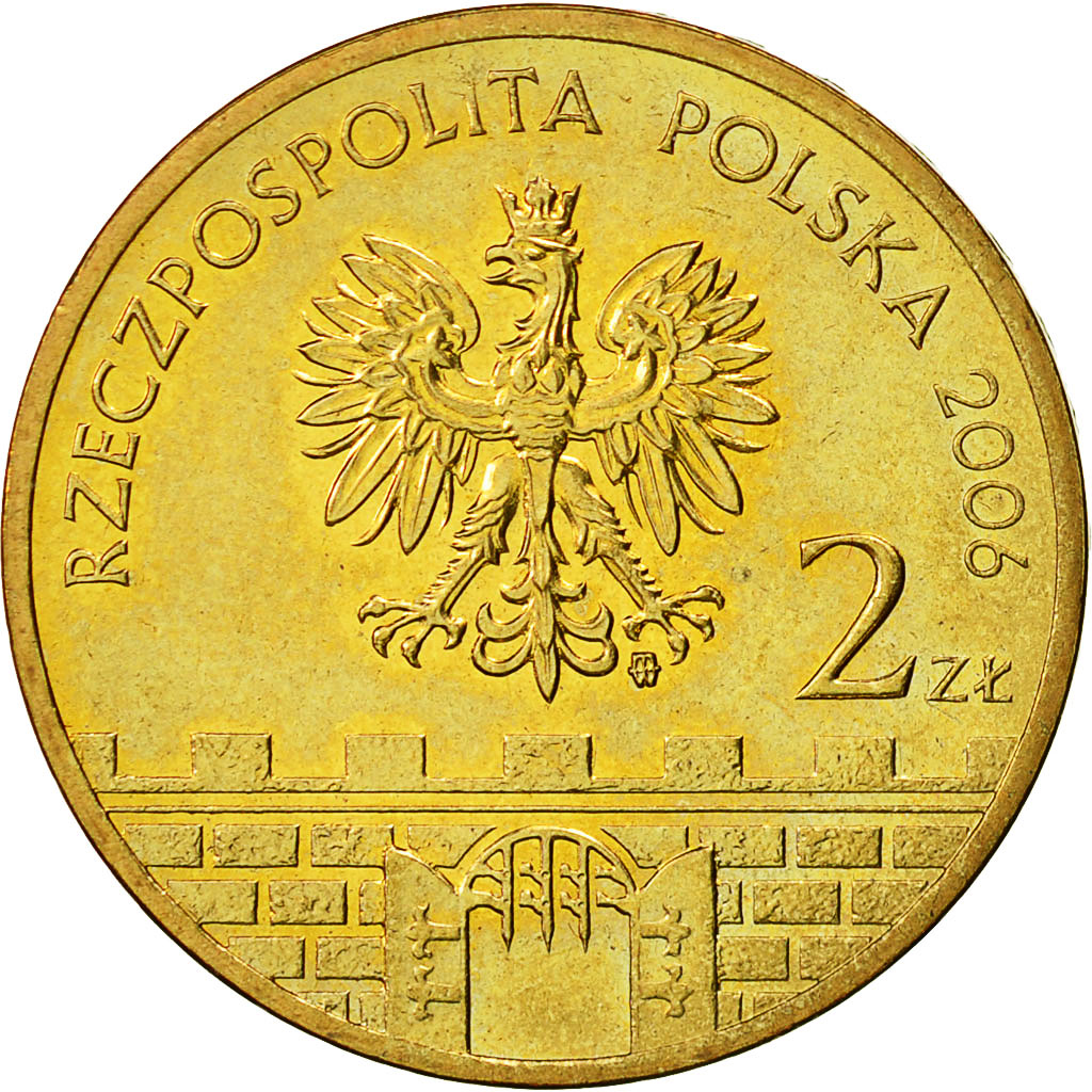 Coin, Poland, 2 Zlote, 2006, Warsaw, MS(60-62), Brass, KM:569