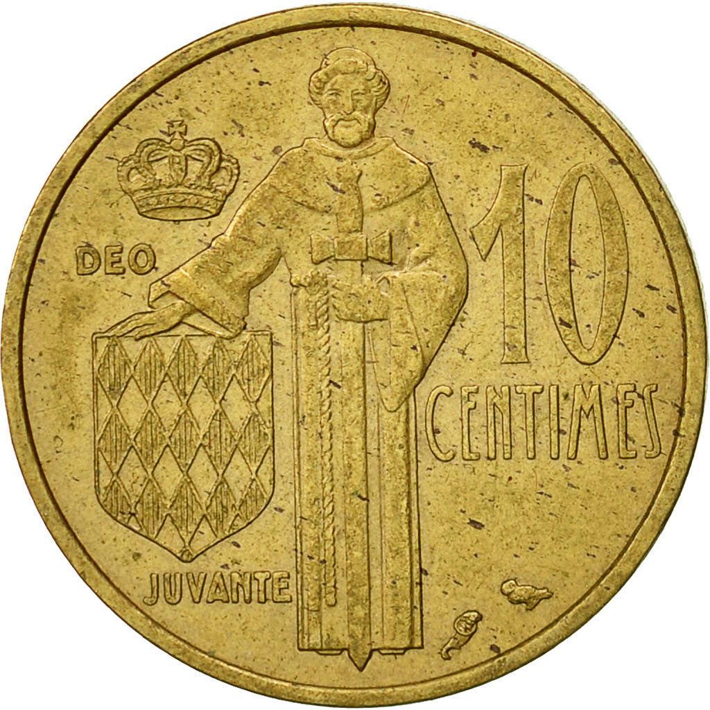 Coin, Monaco, Rainier III, 10 Centimes, 1962, EF(40-45), Aluminum-Bronze