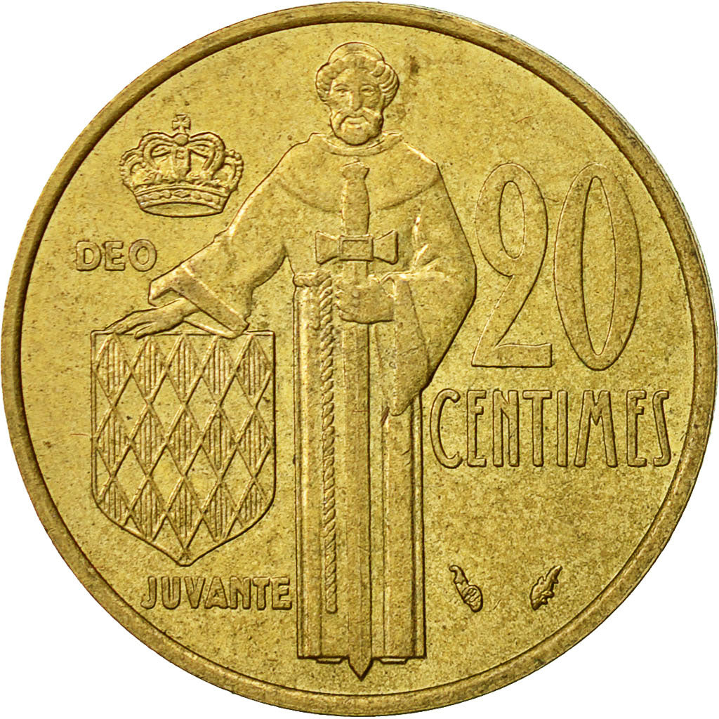Coin, Monaco, Rainier III, 20 Centimes, 1978, EF(40-45), Aluminum-Bronze, KM:143