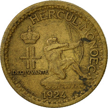 Coin, Monaco, Louis II, 50 Centimes, 1924, Poissy, EF(40-45), Aluminum-Bronze