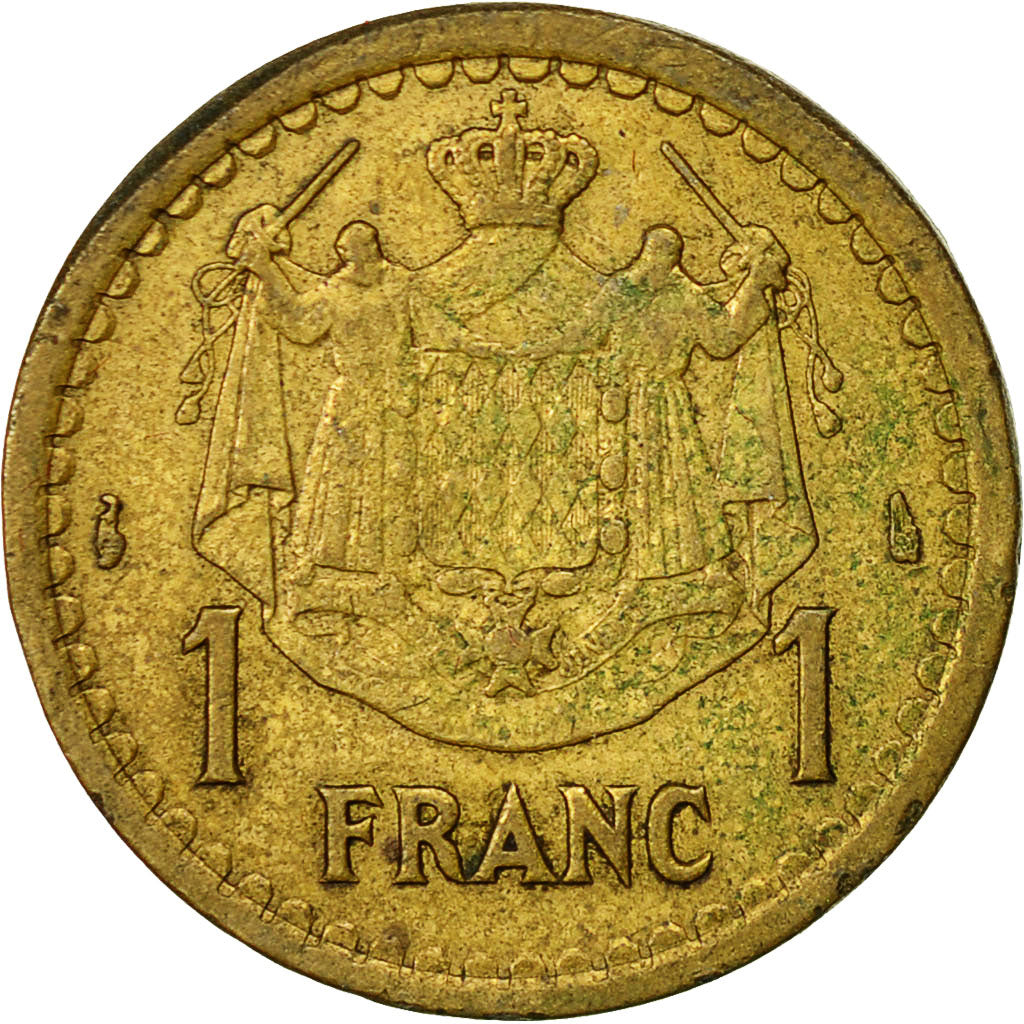 Münze, Monaco, Louis II, Franc, Undated (1943), Poissy, SS, Aluminum-Bronze