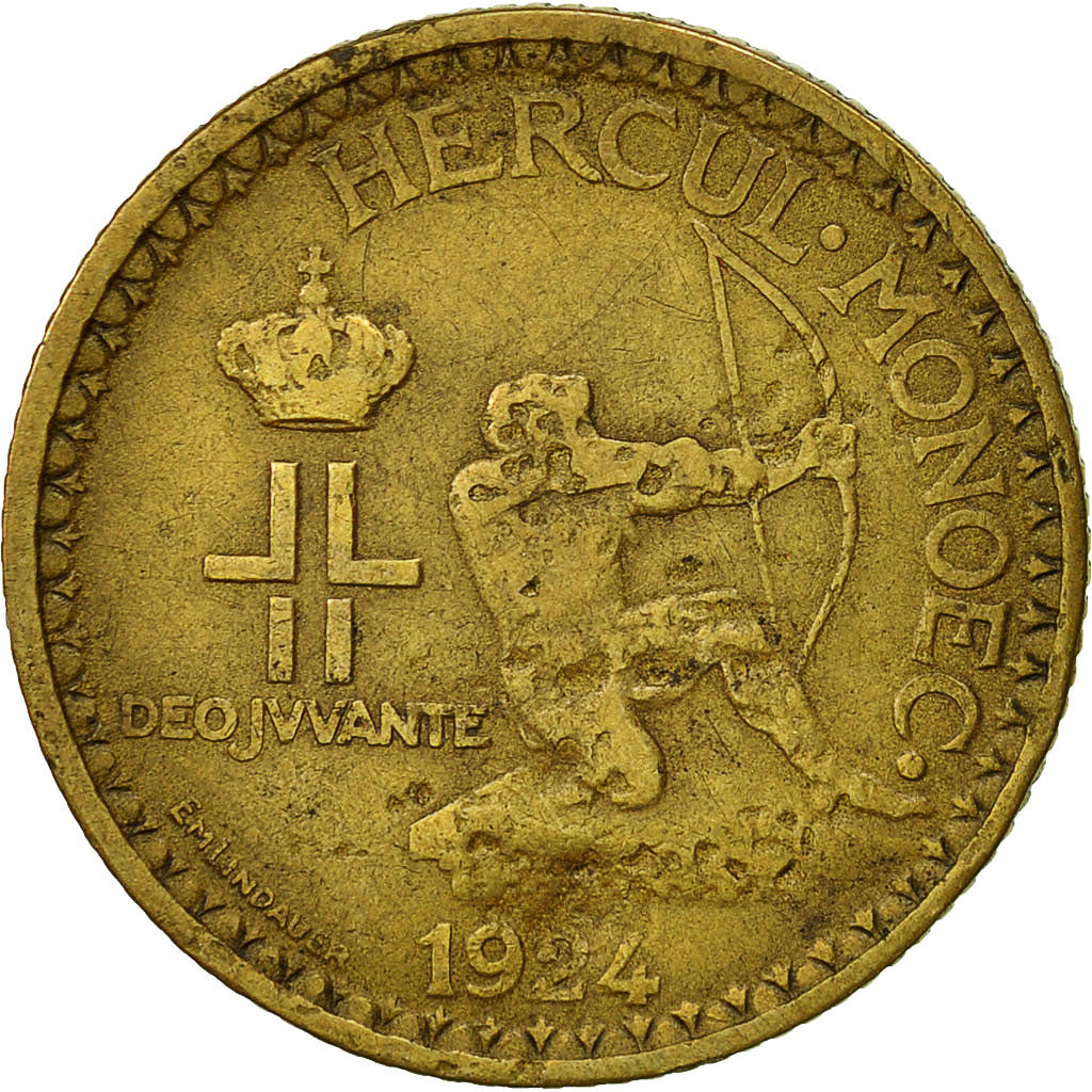Monnaie, Monaco, Louis II, 2 Francs, 1924, Poissy, TTB, Aluminum-Bronze, KM:112