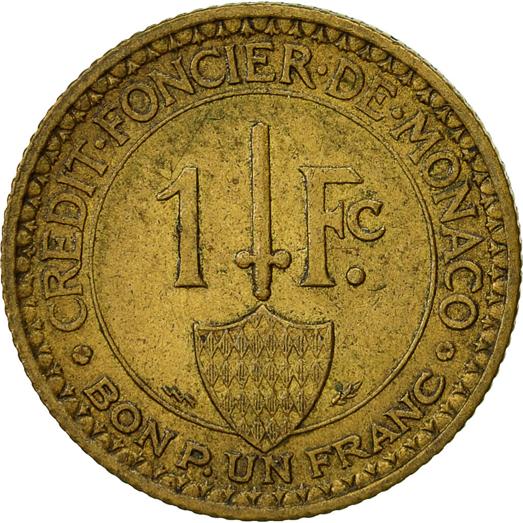 Coin, Monaco, Louis II, Franc, 1926, Poissy, EF(40-45), Aluminum-Bronze, KM:114