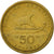 Moneda, Grecia, 50 Drachmes, 1986, MBC, Aluminio - bronce, KM:147