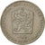 Moneta, Czechosłowacja, 2 Koruny, 1975, EF(40-45), Miedź-Nikiel, KM:75