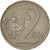 Moneta, Czechosłowacja, 2 Koruny, 1975, EF(40-45), Miedź-Nikiel, KM:75
