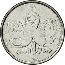 Brazil, 50 Cruzeiros, 1992, AU(55-58), Stainless Steel, KM:620.2
