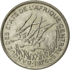Coin, Central African States, 50 Francs, 1976, Paris, AU(55-58), Nickel, KM:11