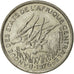 Coin, Central African States, 50 Francs, 1976, Paris, AU(55-58), Nickel, KM:11