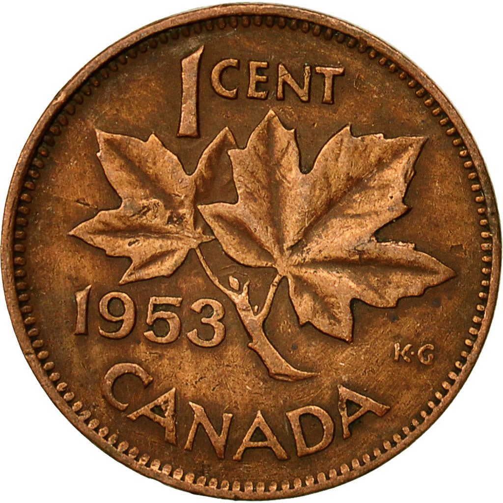 Coin, Canada, Elizabeth II, Cent, 1953, Royal Canadian Mint, Ottawa, EF(40-45)