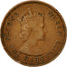 Coin, Mauritius, Elizabeth II, 5 Cents, 1971, VF(30-35), Bronze, KM:34
